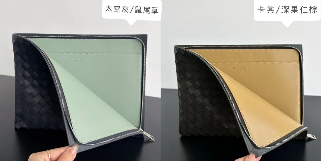#607479 Half zipper clutch